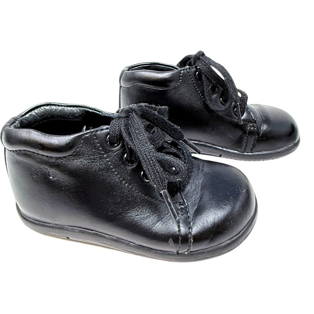 Stride Rite Boys Elliot Black Casual Boots Leather Dress‎ Shoes Toddler 5.5